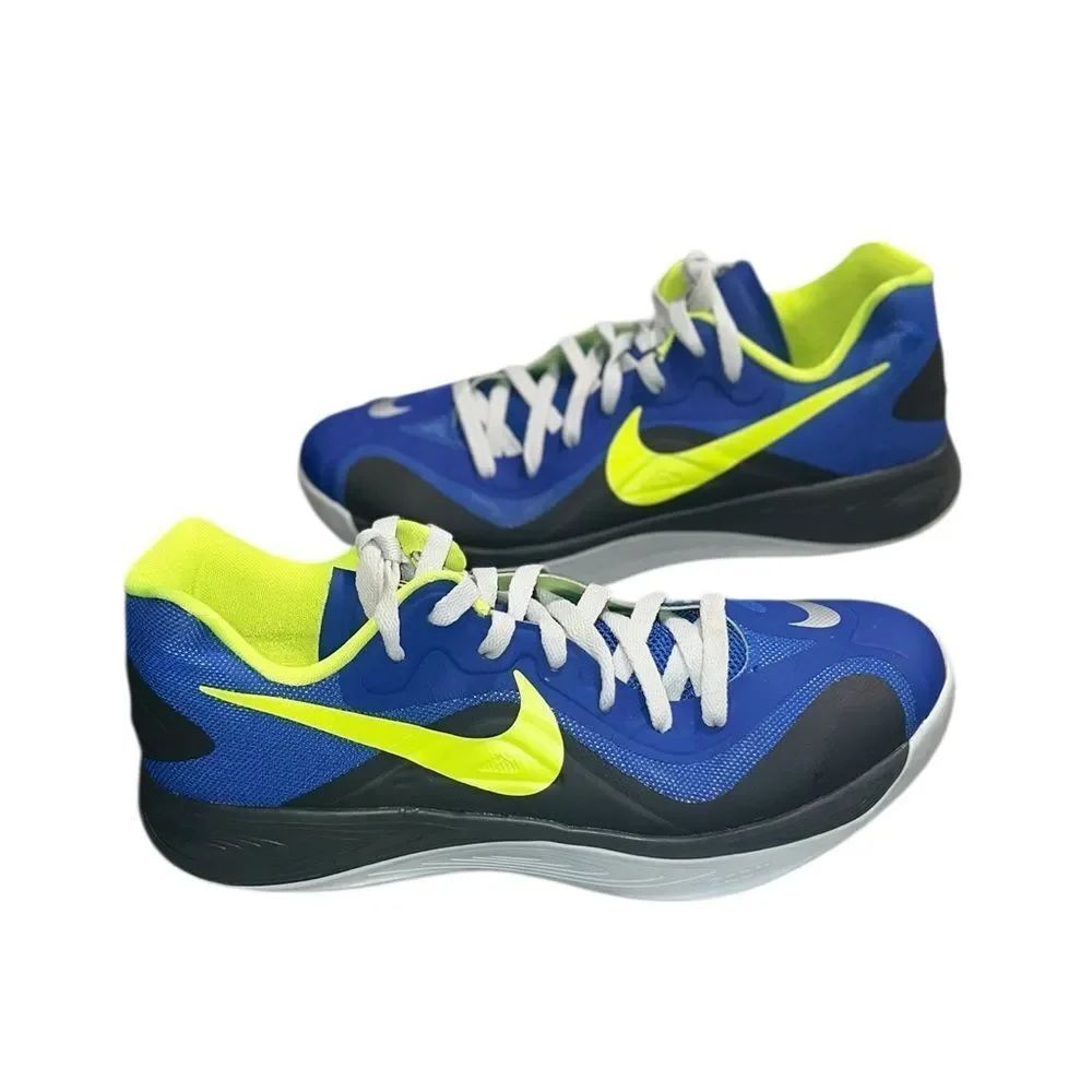 Nike Basketball Men’s Size 10 Blue Volt Low Top Athletic Sneakers 555034-402